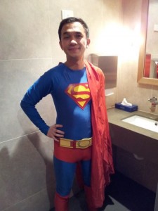 Superman suits up