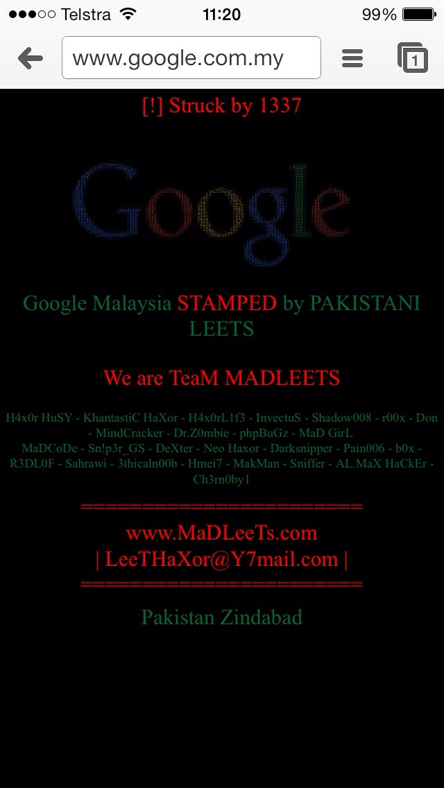 google.com.my defaced, October 2013